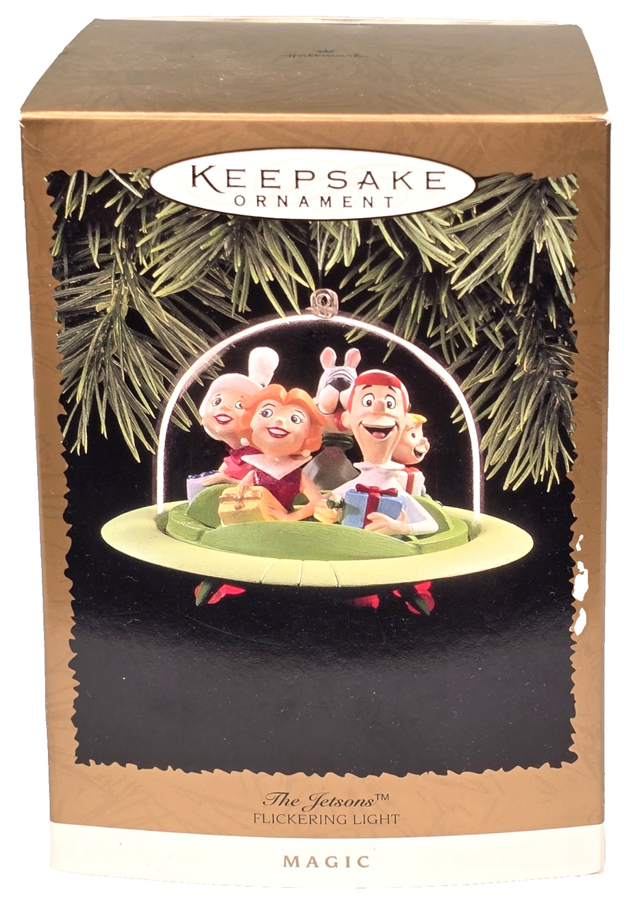VTG Hallmark Keepsake 1996 THE JETSONS Magic Ornament Flickering Light QLX7411